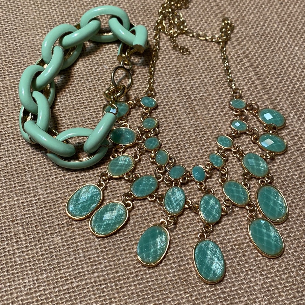 Chain Link Bracelet and Necklace Combo